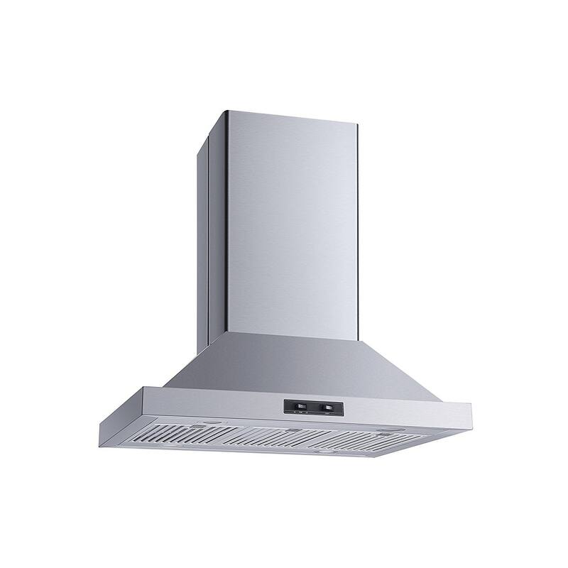 Winflo 30" Convertible Stainless Steel Island Range Hood with Charcoal